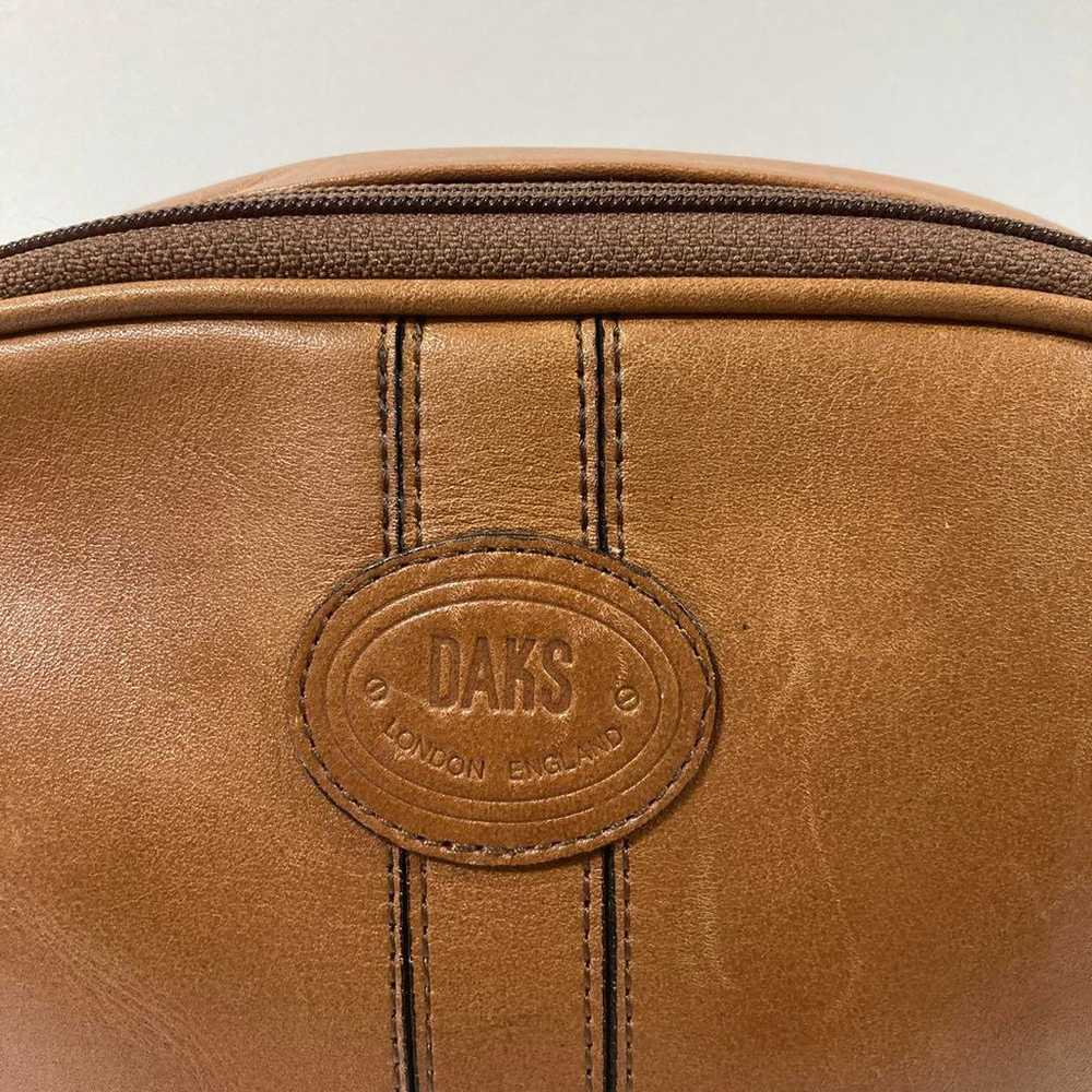 80s DAKS ENGLAND DAKS Genuine Leather Shoulder Ba… - image 6