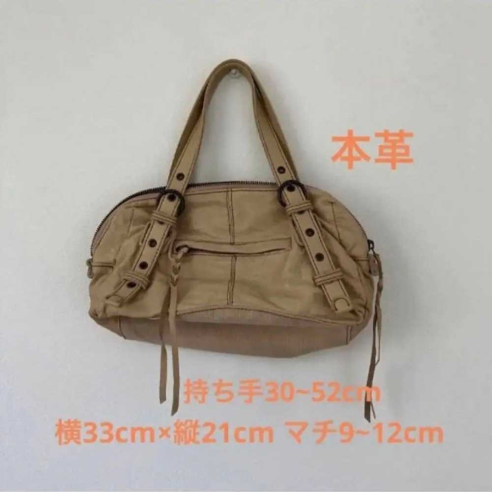 Genuine leather bag in beige. - image 1