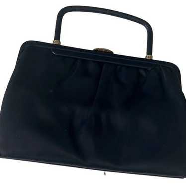 Mardane 50’s Navy Blue Leather Top Strap Handle shops Bag