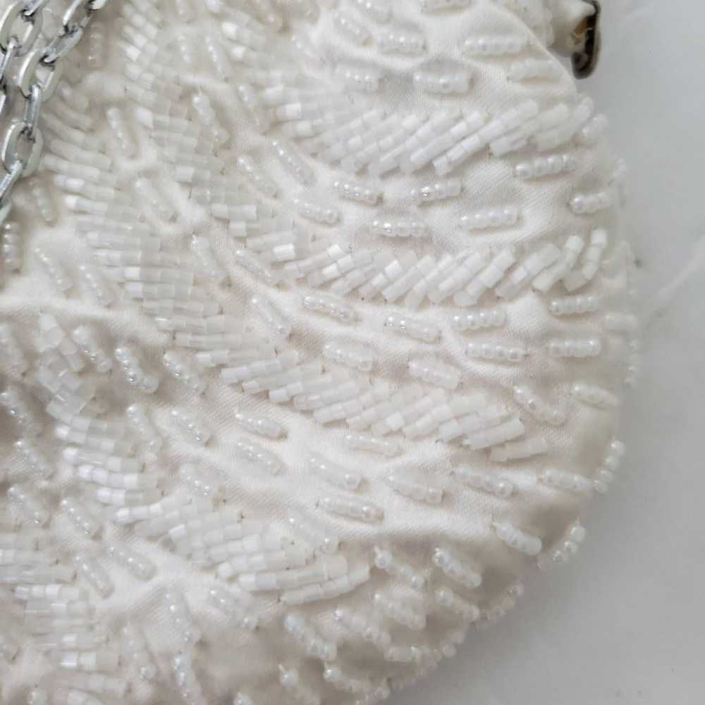 Vintage Fine Arts Co.Inc. White Beaded Bag - image 5