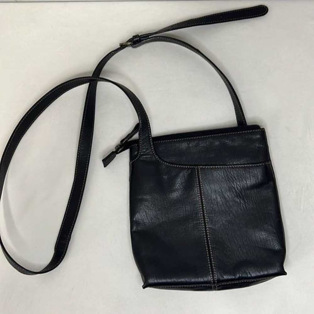 Fossil Vintage Genuine Leather Black Crossbody Ba… - image 6