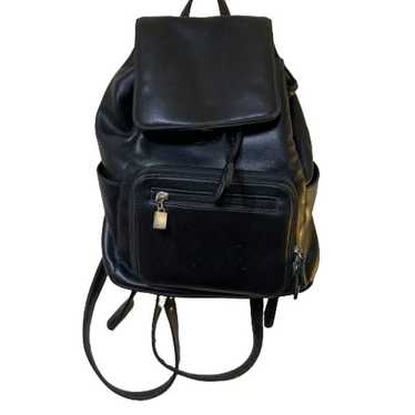 Vintage faux leather mini backpack - image 1