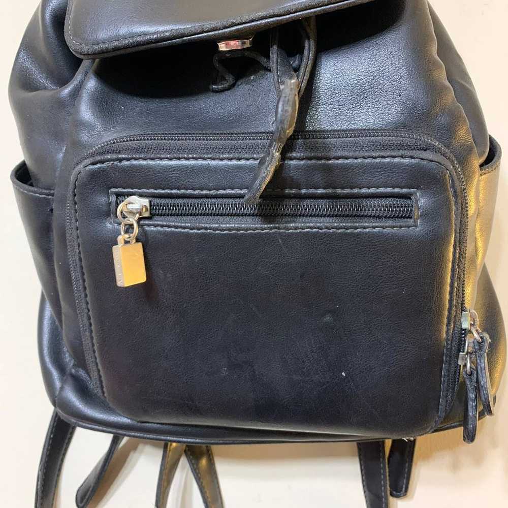 Vintage faux leather mini backpack - image 4