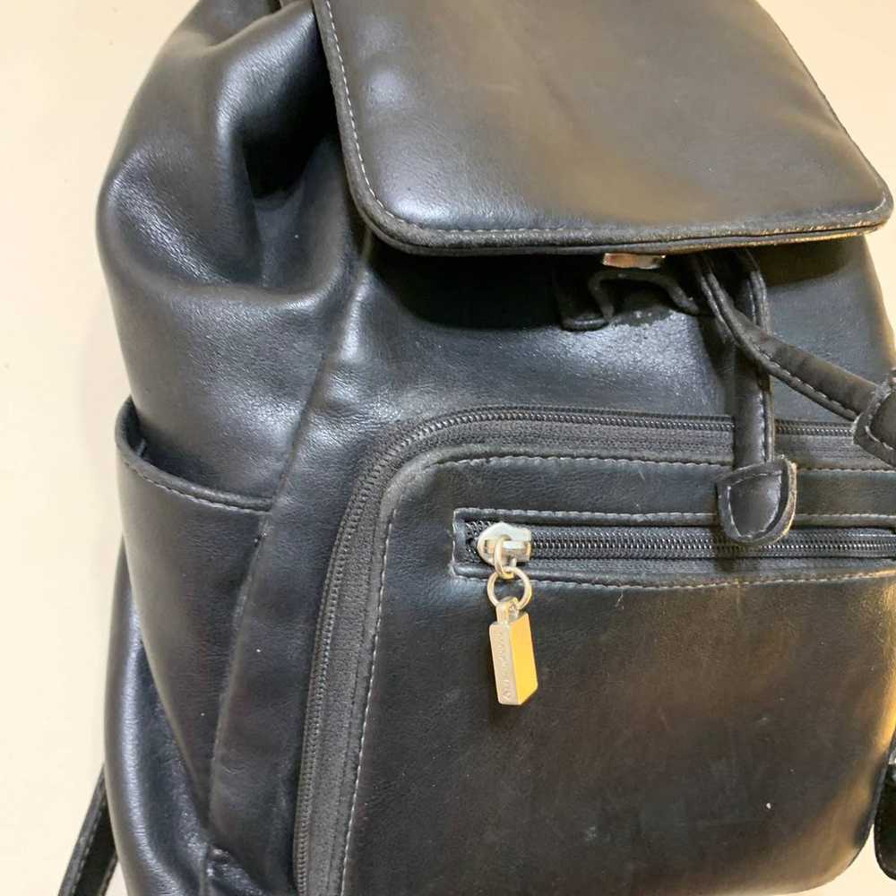 Vintage faux leather mini backpack - image 6