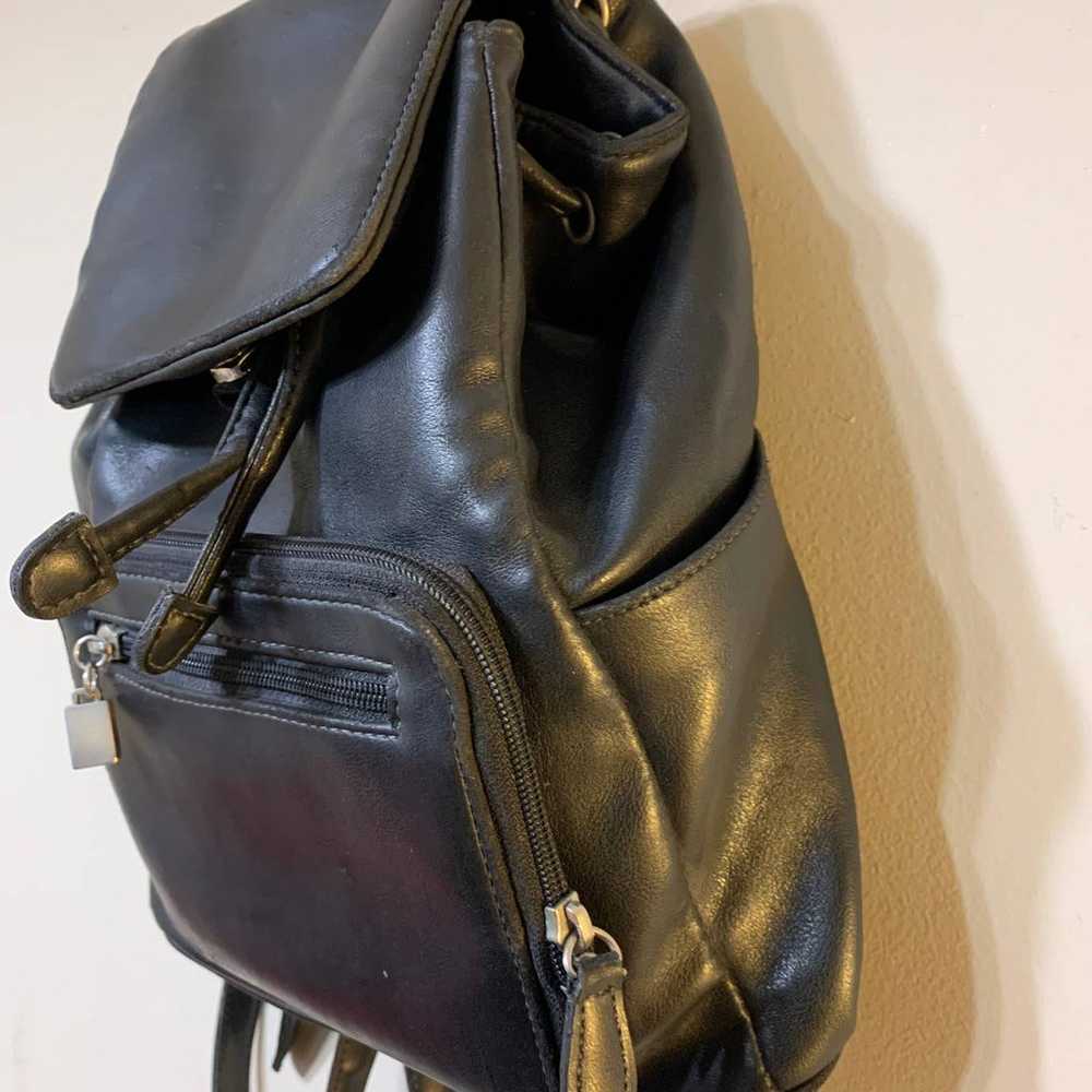 Vintage faux leather mini backpack - image 7