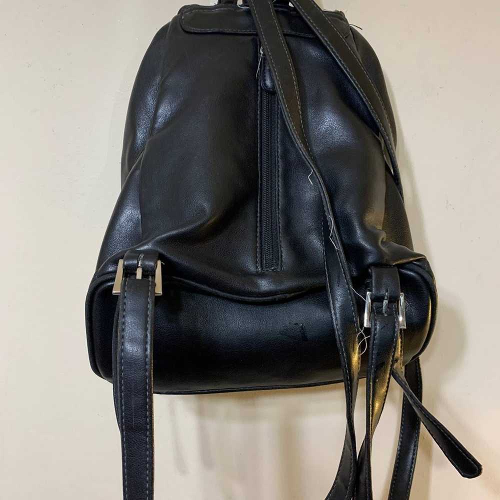 Vintage faux leather mini backpack - image 8