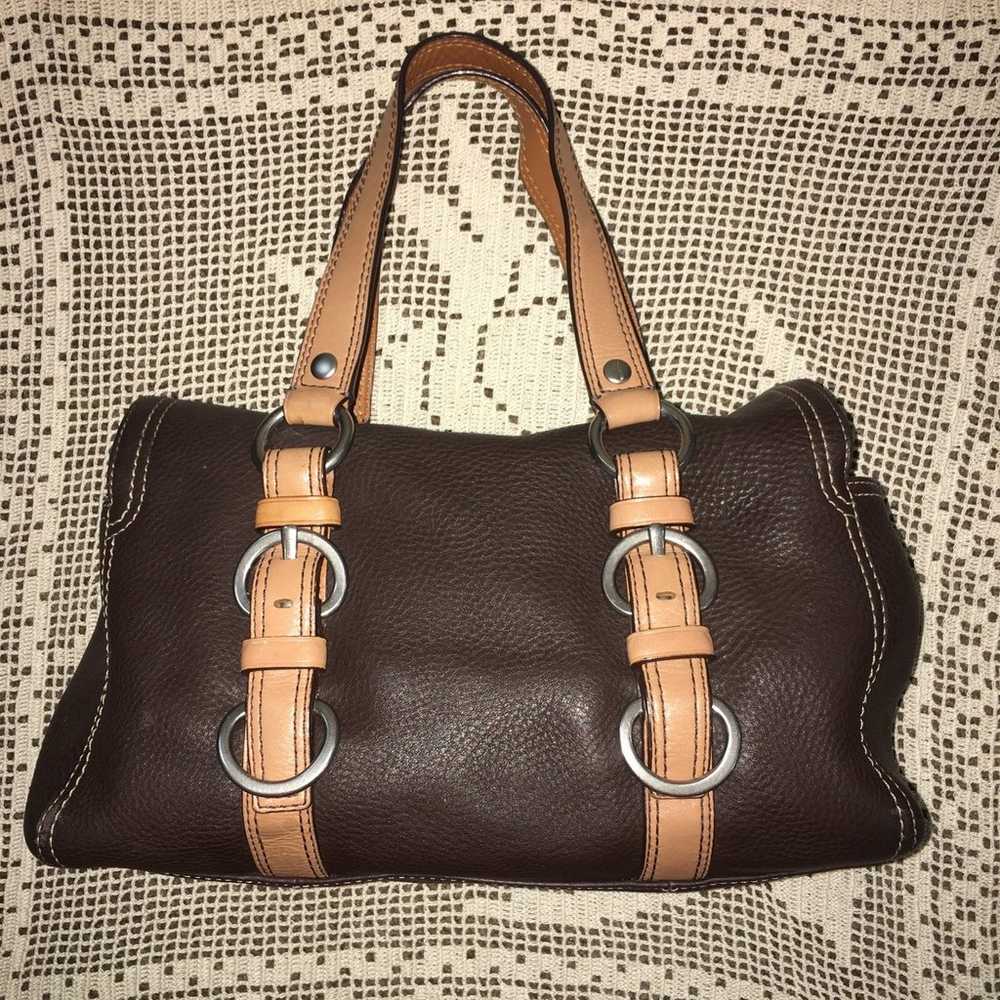 Coach Chelsea Shoulder Handbag Brown Pebbled Leat… - image 5