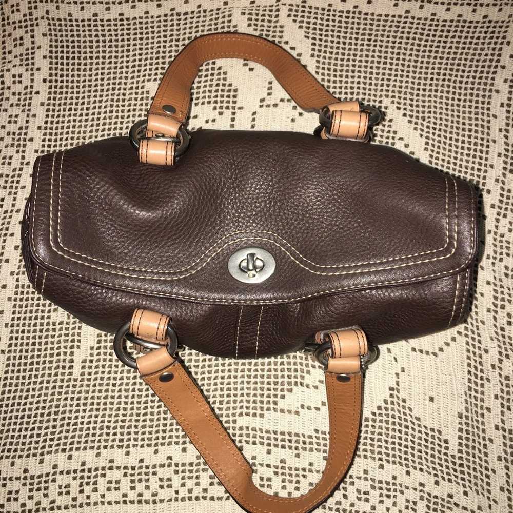 Coach Chelsea Shoulder Handbag Brown Pebbled Leat… - image 6