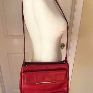 Claudio Ferrici Red Leather  Handbag - image 1