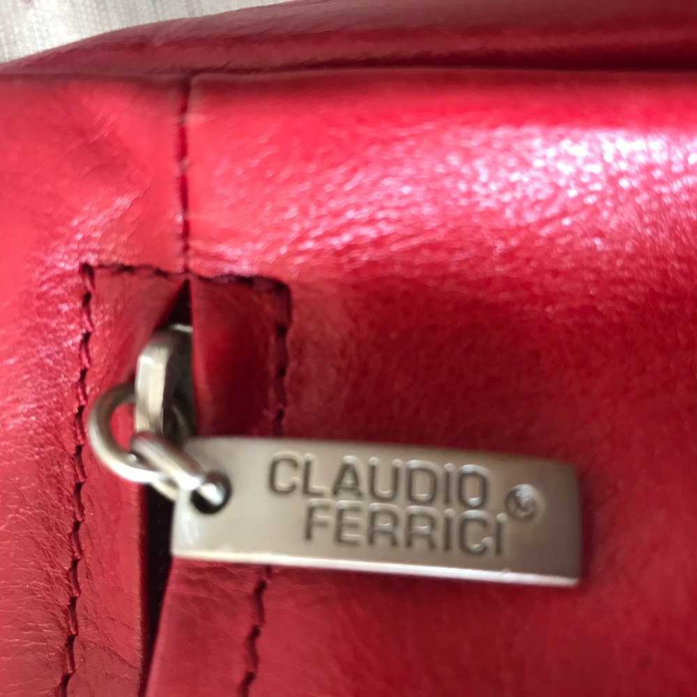 Claudio Ferrici Red Leather  Handbag - image 8