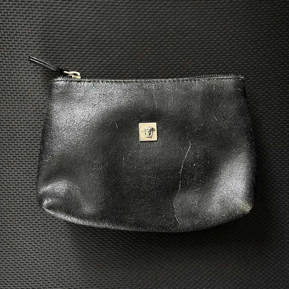 【Vintage】VERSACE Leather Pouch Black - image 1