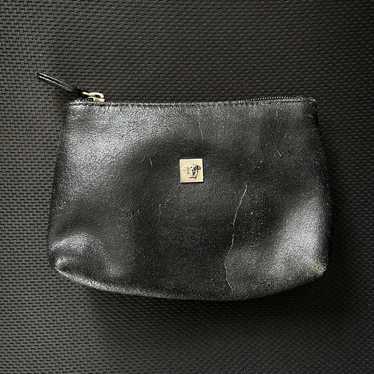 【Vintage】VERSACE Leather Pouch Black - image 1