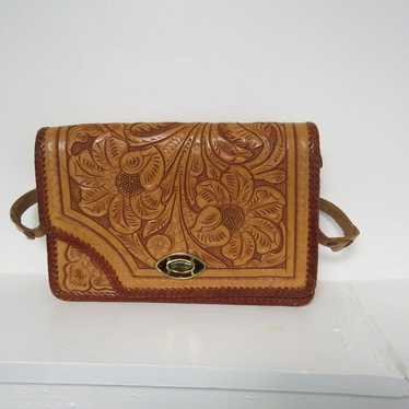 Vintage  Brown Genuine Leather Pocketbook / Purse… - image 1