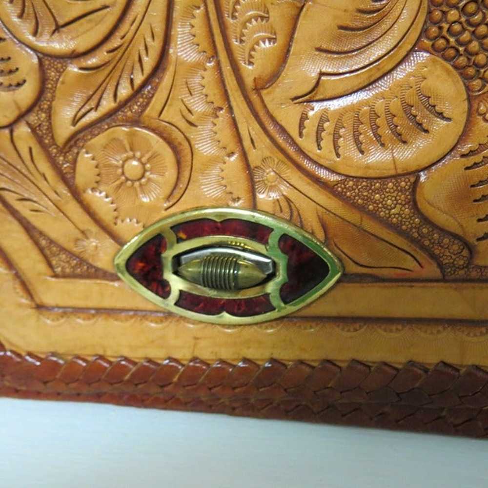 Vintage  Brown Genuine Leather Pocketbook / Purse… - image 3