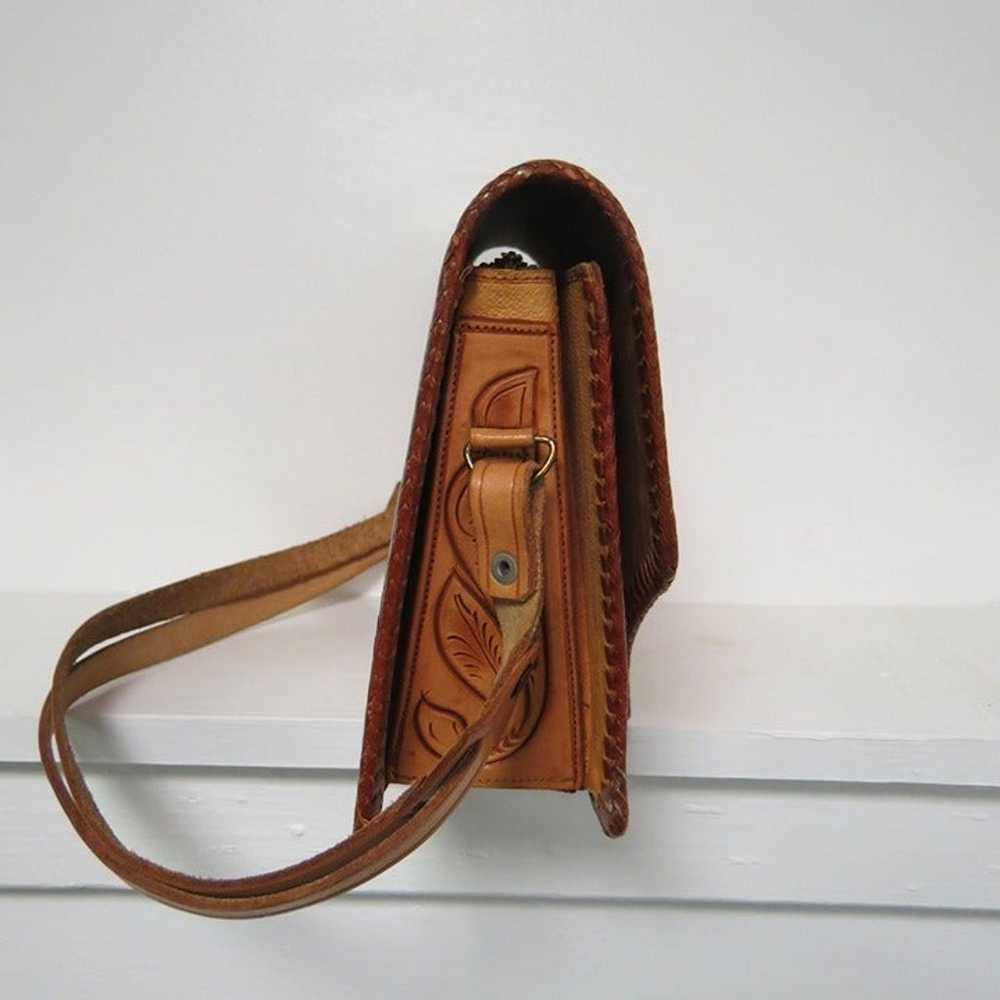 Vintage  Brown Genuine Leather Pocketbook / Purse… - image 9