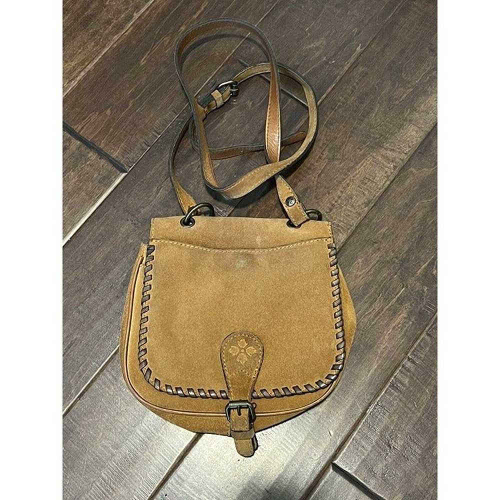 Vintage Patricia Nash Italian Leather Suede Flap … - image 1