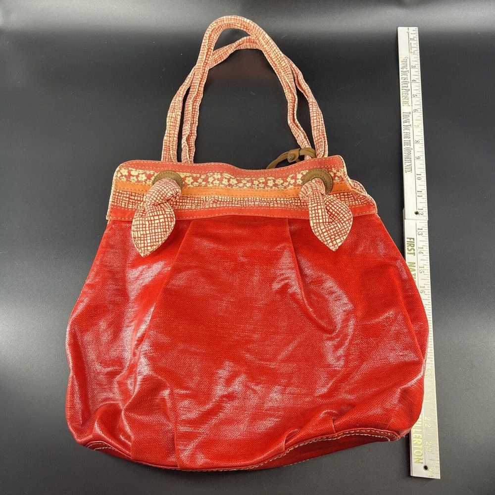 Vintage Inspired FOSSIL Shoulder Bag Coated Red C… - image 12