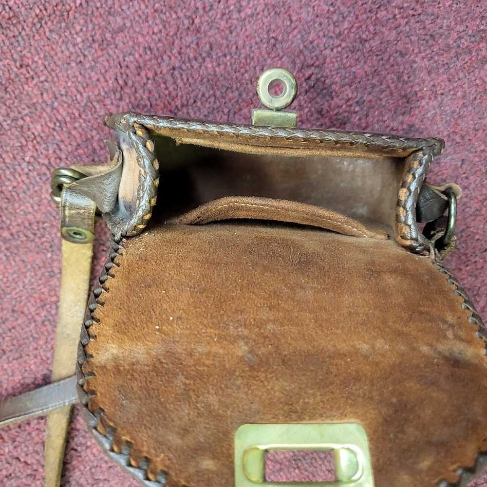 Vintage westesn leather clutch bag - image 4