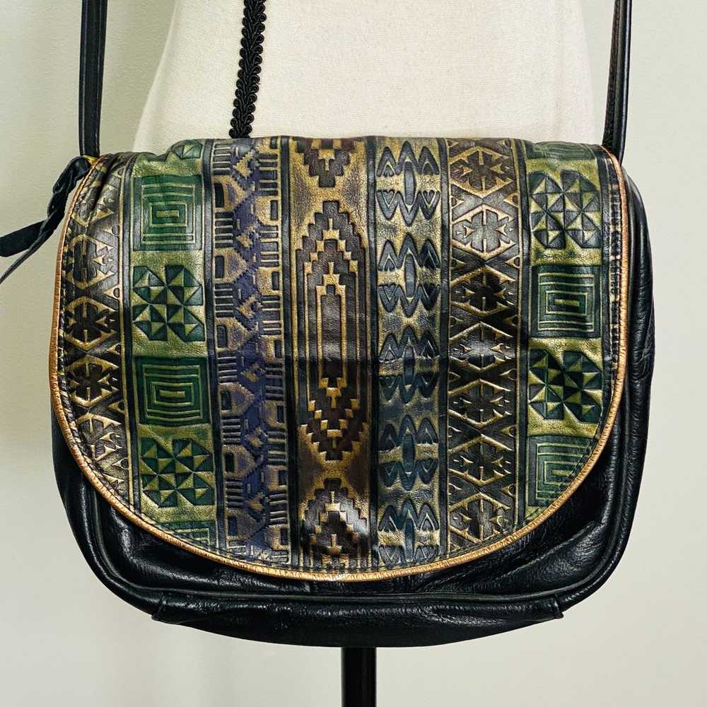 Vintage Sven Design Southwestern Leather Purse Bo… - image 3