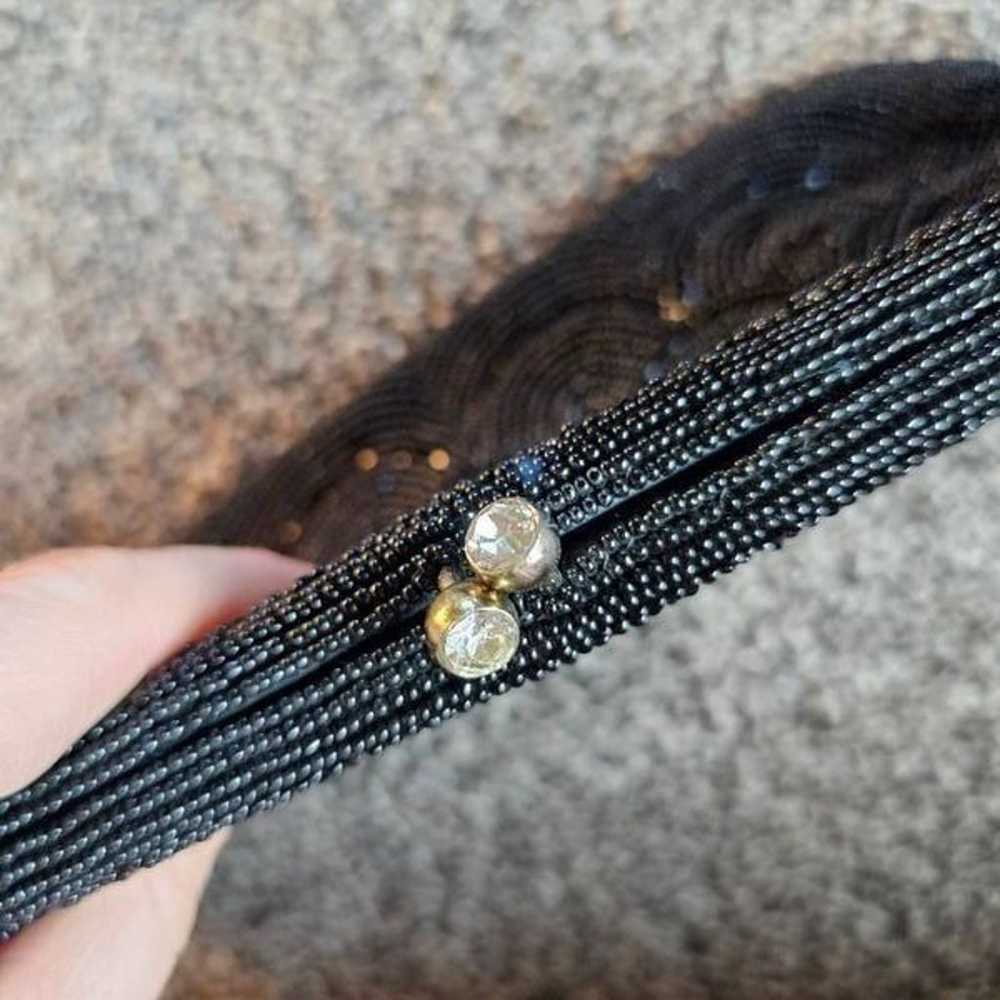 Vintage Beaded Clutch Purses Black Set of 3 - image 4