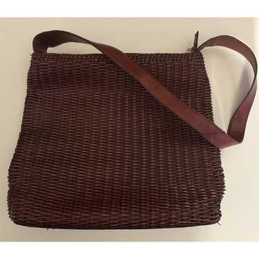 FOSSIL Vintage Woven Basket Weave Leather Shoulde… - image 1