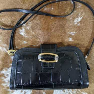 Vtg Brighton Leather Wallet Crossbody