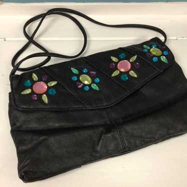 Vintage made in Korea crossbody bag with plastic … - image 1