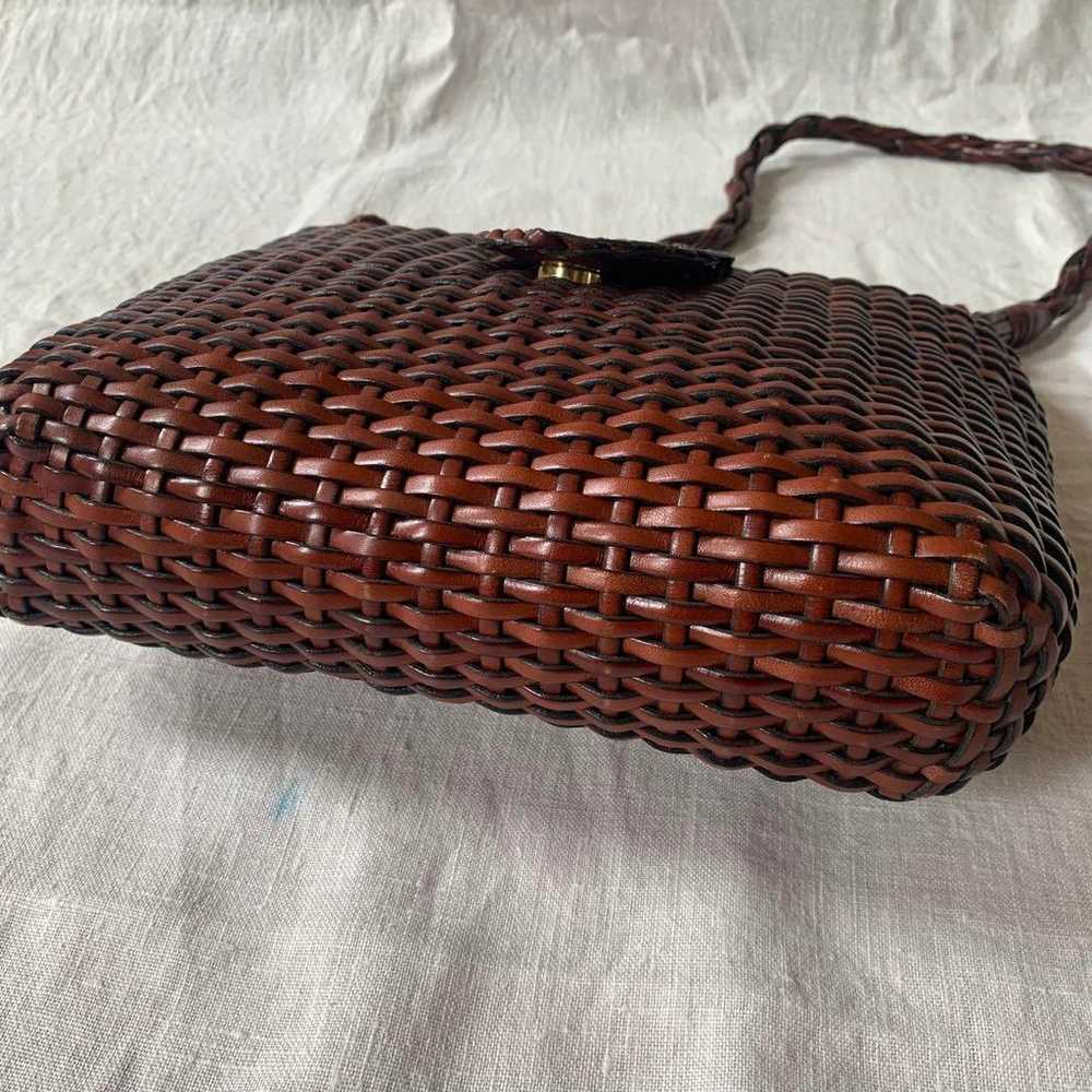 Leather Woven Shoulder Bag Vintage - image 5