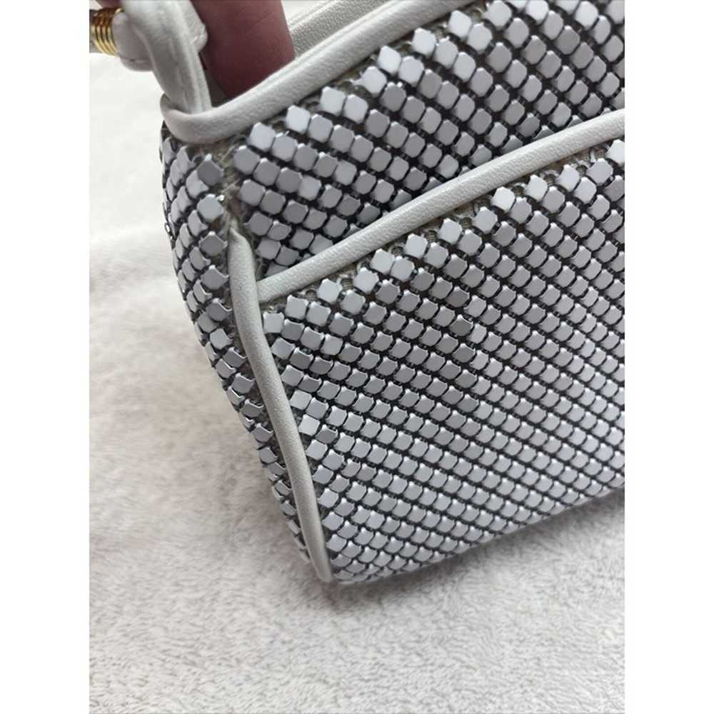 vintage Whiting And Davis  white mesh purse shoul… - image 9