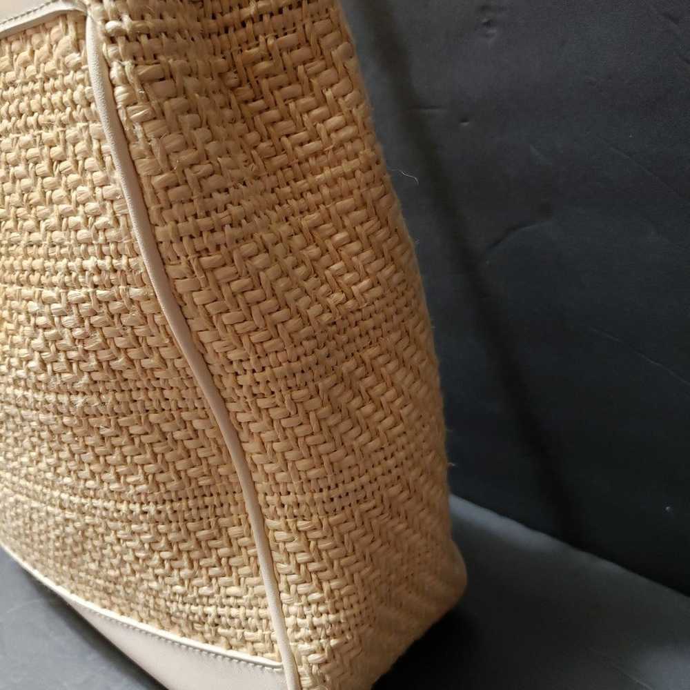 Vintage ETIENNE AIGNER Woven Straw Tote - image 3