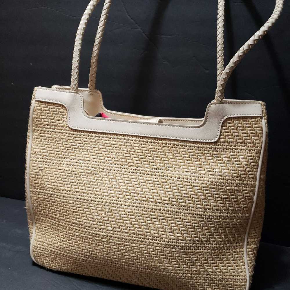 Vintage ETIENNE AIGNER Woven Straw Tote - image 5