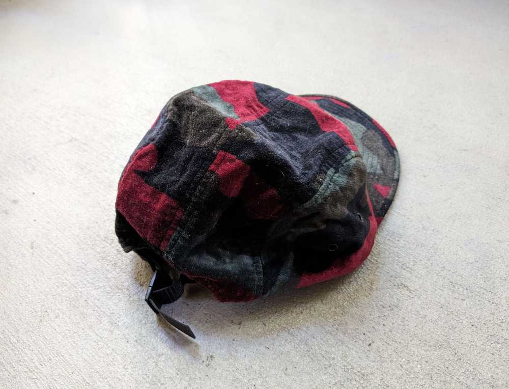 Supreme Supreme Velvet Camo Camp Cap Red Black Ha… - image 7