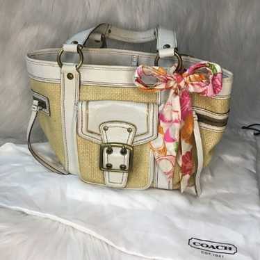 Coach straw and leather - Gem