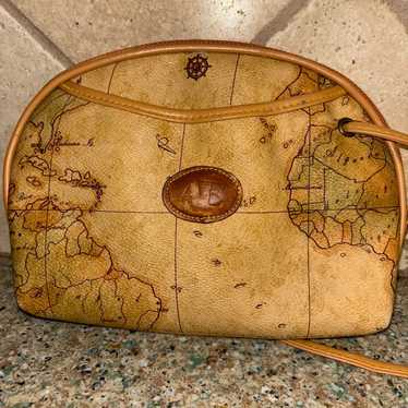 Allan Edward Vintage top Antique World Map Crossbody Purse