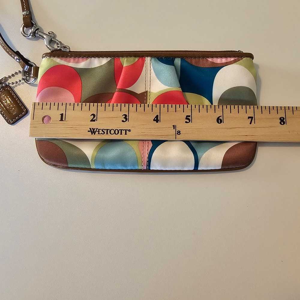 Vintage Coach Signature C Logo Colorful Wristlet … - image 5