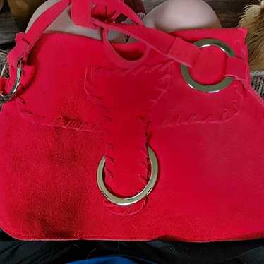 Vintage? Y2K? Suede  Handbag. Looks like Xhilarat… - image 1