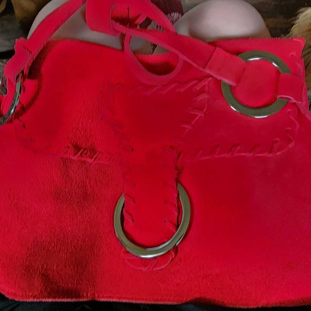 Vintage? Y2K? Suede  Handbag. Looks like Xhilarat… - image 2