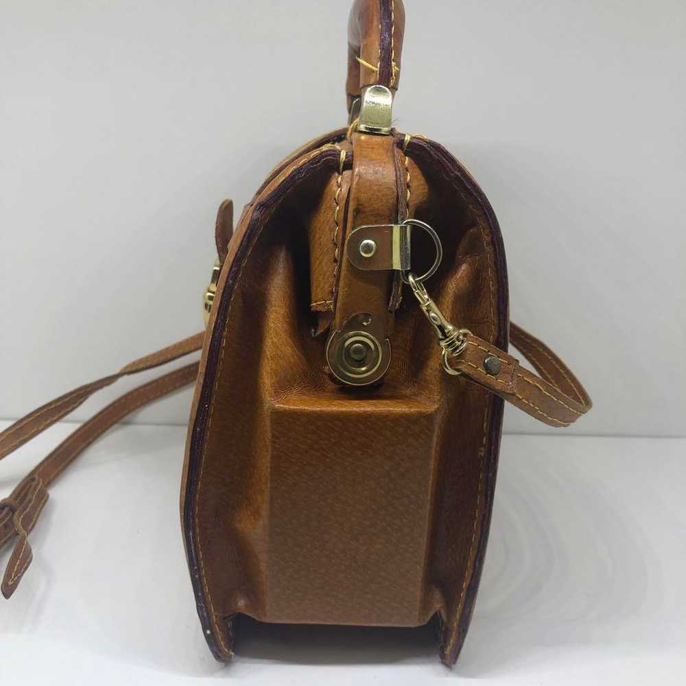 Genuine leather mini doctor bag shoulder 2way vin… - image 2