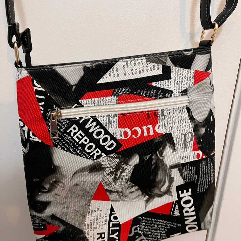 Marilyn monroe purse crossbody habdbag newspaper … - image 11