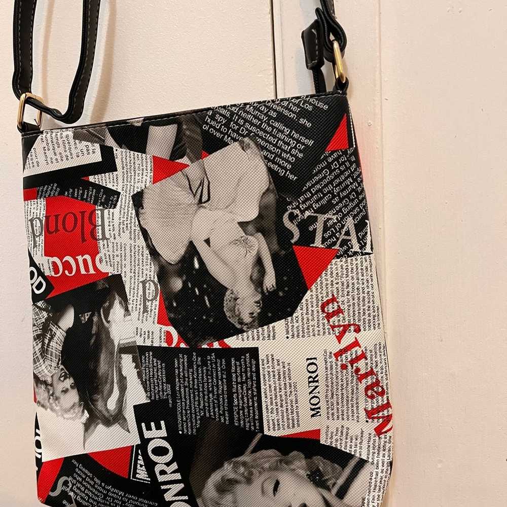 Marilyn monroe purse crossbody habdbag newspaper … - image 2