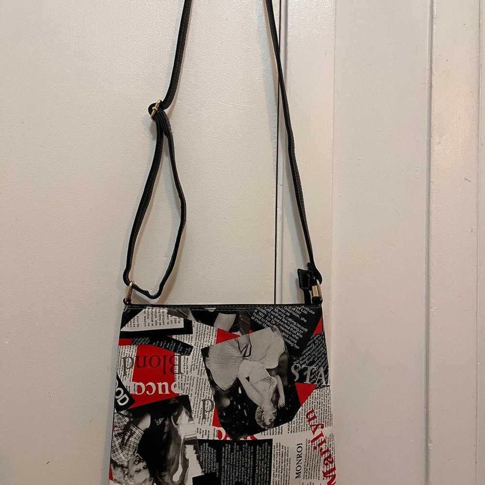 Marilyn monroe purse crossbody habdbag newspaper … - image 4