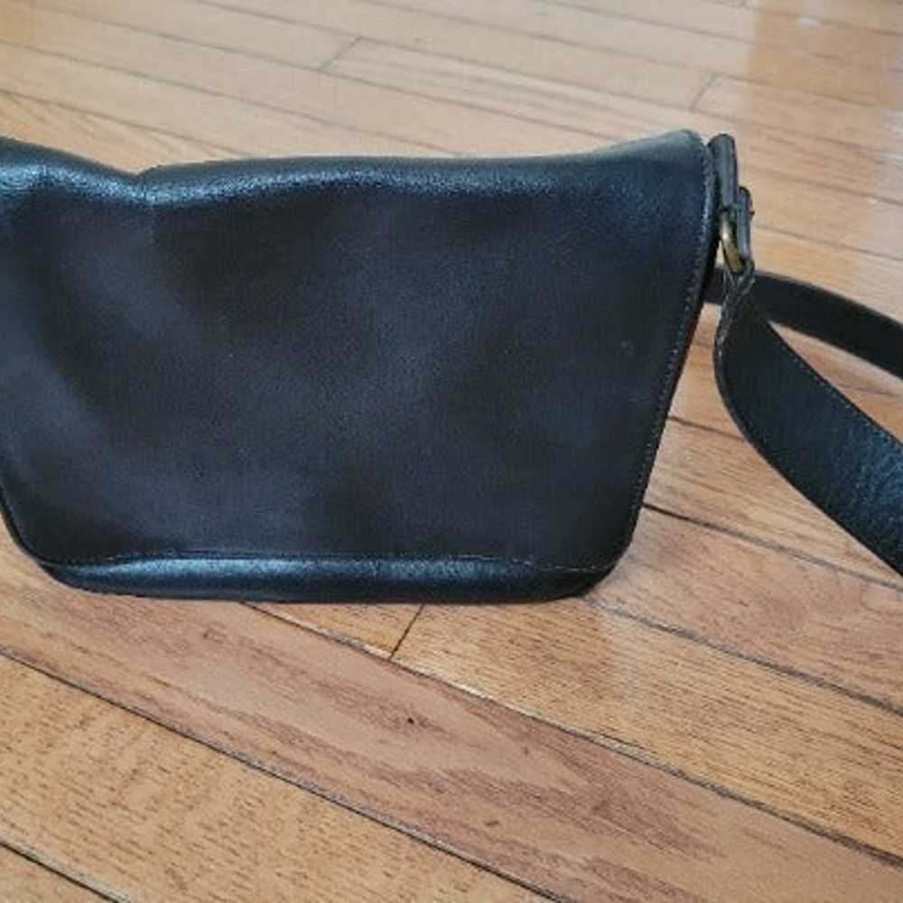 Black Leather Coach Purse - image 7