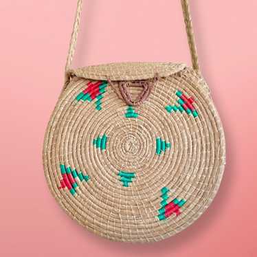 Vintage woven basket purse - image 1