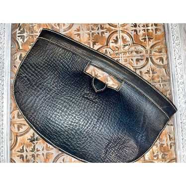 Vintage Navy Blue Ciolo Leather Clutch Purse - image 1