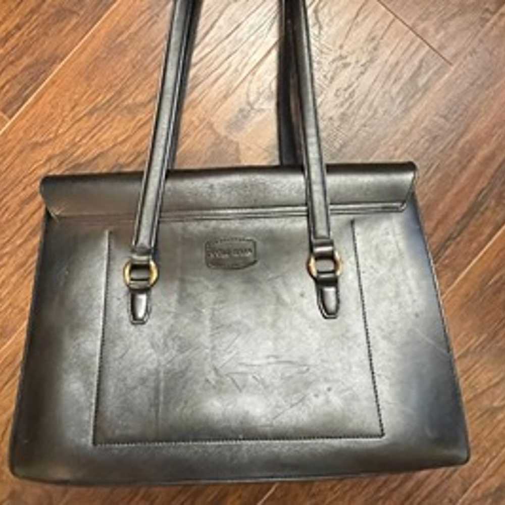 Vintage Cole Haan Black Leather Briefcase - image 1