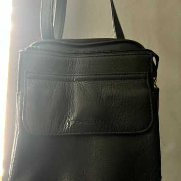 vintage leather fossil crossbody - image 1