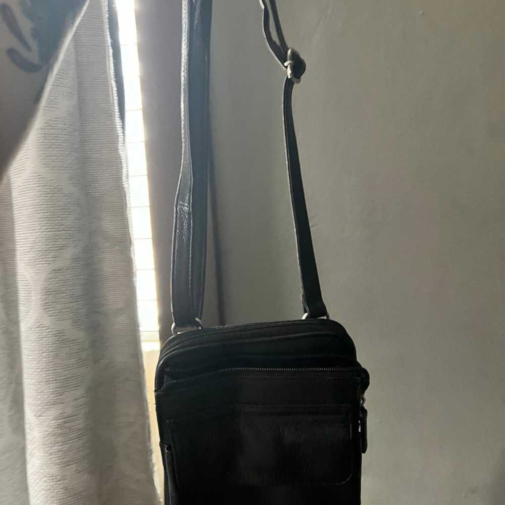 vintage leather fossil crossbody - image 3