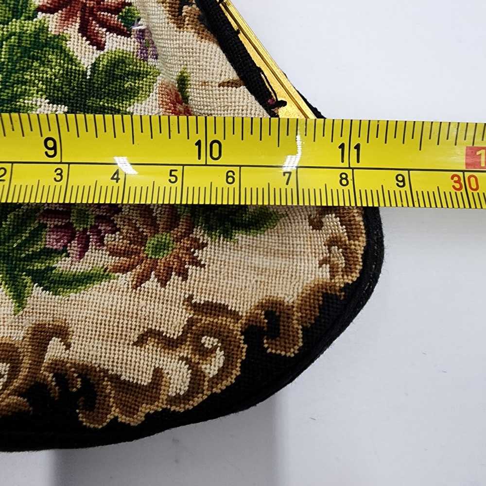 Vintage Tapestry Floral Petite Handbag - image 4