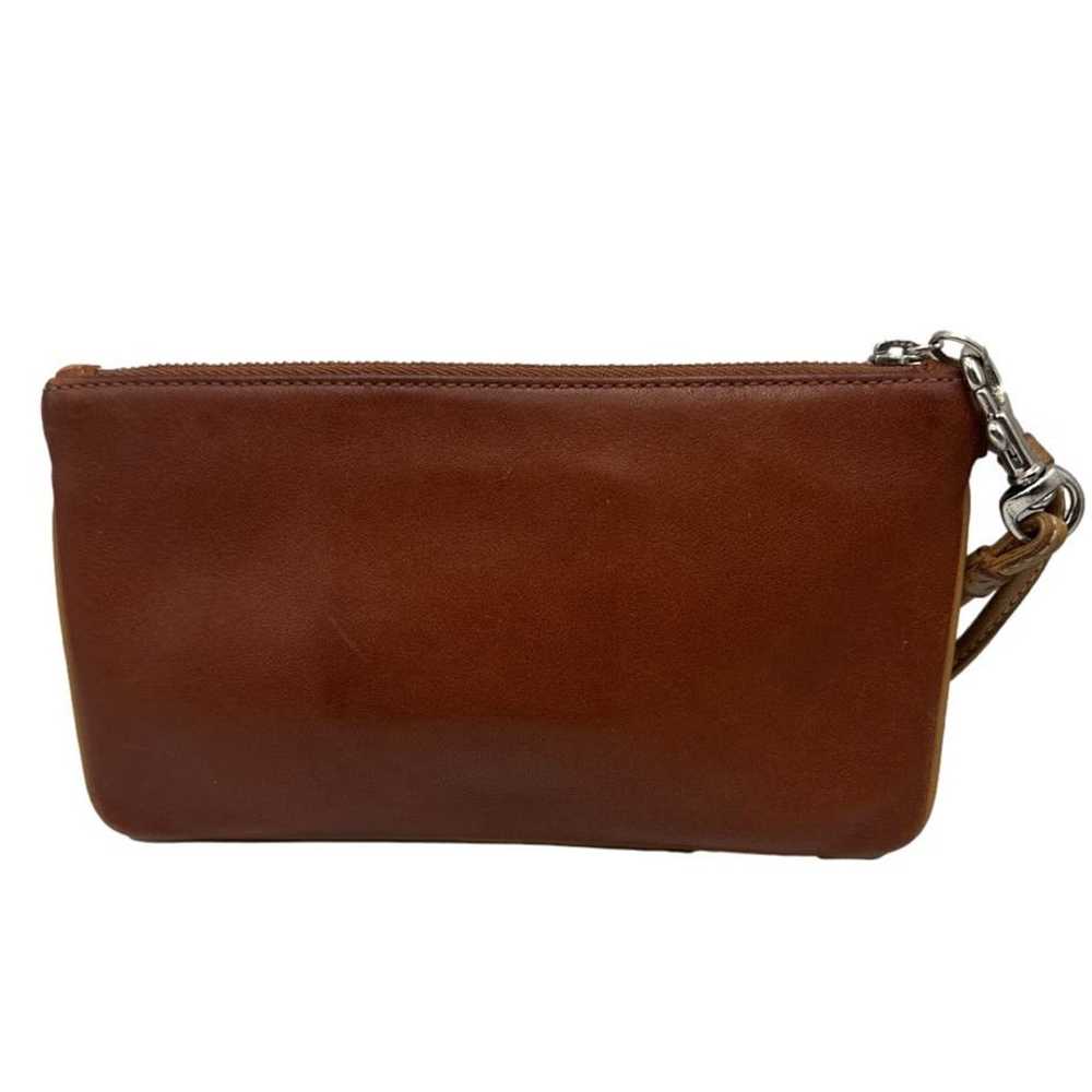 Vintage COACH  Caramel Brown and Tan Wristlet - image 2