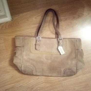 Vtg Coach suede Leatherware Purse